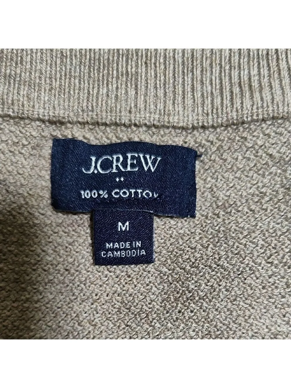 J. Crew Men's Tan Crewneck Sweater